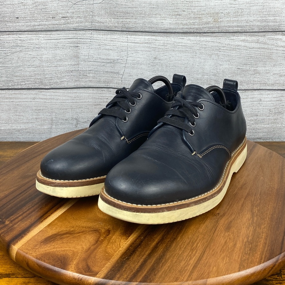 Coach Derby Lace Up Navy Blue Leather Shoes G1671 Men’s Size 10 D / EU 43 - Picture 2 of 12